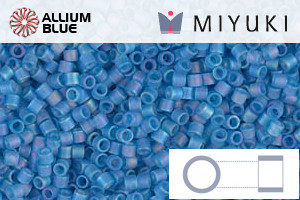 MIYUKI Delica® Seed Beads (DBS0862) 15/0 Round Small - Matte Transparent Capri Blue AB