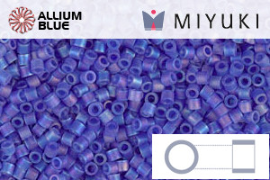 MIYUKI Delica® Seed Beads (DBS0864) 15/0 Round Small - Matte Transparent CobaLight AB