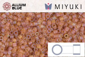 MIYUKI Delica® Seed Beads (DBS0866) 15/0 Round Small - Matte Dark Topaz AB