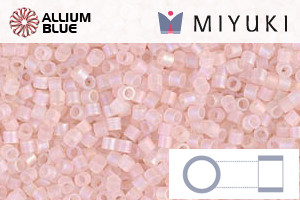 MIYUKI Delica® Seed Beads (DBS0868) 15/0 Round Small - Matte Transparent Pink Mist AB - 關閉視窗 >> 可點擊圖片