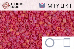 MIYUKI Delica® Seed Beads (DBS0874) 15/0 Round Small - Matte Opaque Red AB - Haga Click en la Imagen para Cerrar