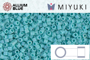 MIYUKI Delica® Seed Beads (DBS0878) 15/0 Round Small - Matte Opaque Turquoise Green AB - Haga Click en la Imagen para Cerrar