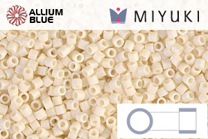 MIYUKI Delica® Seed Beads (DBS0883) 15/0 Round Small - Matte Opaque Dark Cream AB