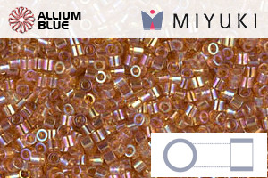 MIYUKI Delica® Seed Beads (DBS1241) 15/0 Round Small - Transparent Marigold AB