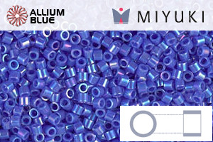 MIYUKI Delica® Seed Beads (DBS1578) 15/0 Round Small - Opaque Cyan Blue AB