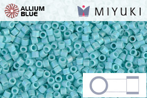 MIYUKI Delica® Seed Beads (DBS1595) 15/0 Round Small - Matte Opaque Sea Opal AB