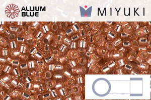 MIYUKI Delica® Seed Beads (DB2151) 11/0 Round - Duracoat Silver Lined Rose Copper - 關閉視窗 >> 可點擊圖片