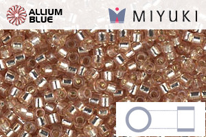 MIYUKI Delica® Seed Beads (DB2155) 11/0 Round - Duracoat Silver Lined Mica - 關閉視窗 >> 可點擊圖片