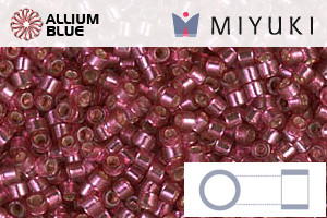 MIYUKI Delica® Seed Beads (DB2161) 11/0 Round - DURACOAT Silver Lined Petunia