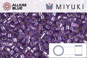 MIYUKI Delica® Seed Beads (DB2168) 11/0 Round - DURACOAT Silver Lined Orchid - Click Image to Close
