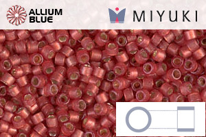 MIYUKI Delica® Seed Beads (DB2173) 11/0 Round - Duracoat Silver Lined Semi-Matte Light Watermelon