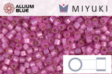 MIYUKI Delica® Seed Beads (DB2179) 11/0 Round - Duracoat Silver Lined Semi-Matte Magenta