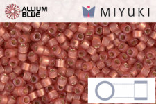 MIYUKI Delica® Seed Beads (DB2183) 11/0 Round - DURACOAT Silver Lined Semi-Matte Raisin