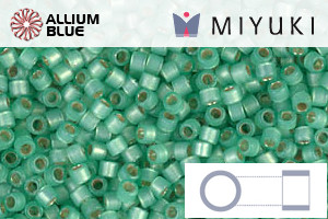 MIYUKI Delica® Seed Beads (DB2188) 11/0 Round - Duracoat Silver Lined Semi-Matte Spearmint - Haga Click en la Imagen para Cerrar