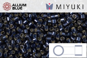 MIYUKI Delica® Seed Beads (DB2192) 11/0 Round - DURACOAT Silver Lined Dk. Navy Blue - 關閉視窗 >> 可點擊圖片