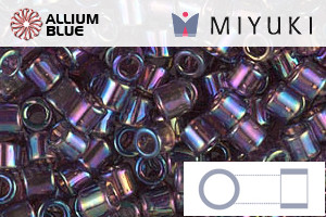 MIYUKI Delica® Seed Beads (DBL1244) 8/0 Round Large - Transparent Mauve AB