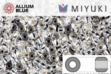 MIYUKI Round Rocailles Seed Beads (RR11-0001) 11/0 Small - Silver Lined Crystal