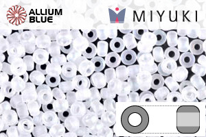 MIYUKI Round Rocailles Seed Beads (RR11-0131FR) 11/0 Small - Matte Transparent Crystal AB - Click Image to Close
