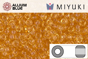 MIYUKI Round Rocailles Seed Beads (RR11-0132) 11/0 Small - Transparent Light Topaz