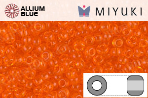 MIYUKI Round Seed Beads (RR11-0138) - Transparent Orange - 关闭视窗 >> 可点击图片