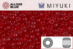 MIYUKI Round Rocailles Seed Beads (RR11-0141) 11/0 Small - Dark Red Transparent