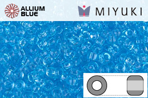 MIYUKI Round Rocailles Seed Beads (RR11-0148) 11/0 Small - Transparent Aqua - Click Image to Close