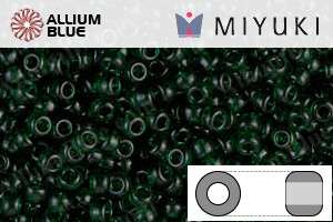 MIYUKI Round Rocailles Seed Beads (RR11-0156) 11/0 Small - Transparent Dark Emerald