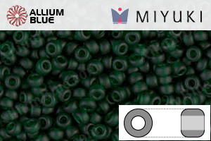 MIYUKI Round Rocailles Seed Beads (RR11-0156F) 11/0 Small - Matte Transparent Dark Emerald - Haga Click en la Imagen para Cerrar