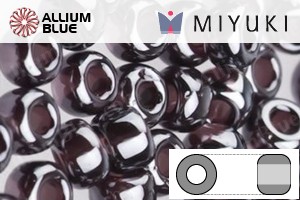 MIYUKI Round Rocailles Seed Beads (RR11-0171) 11/0 Small - Dark Amethyst Luster