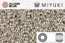 MIYUKI Round Rocailles Seed Beads (RR15-0182) 15/0 Extra Small - Silver Galvanize Dyed Gold