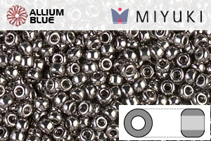 MIYUKI Round Rocailles Seed Beads (RR11-0190) 11/0 Small - Nickel Plated