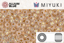 MIYUKI Round Rocailles Seed Beads (RR11-0196) 11/0 Small - 24kt Gold Lined Opal - 5gr