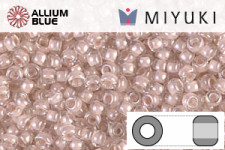 MIYUKI Round Seed Beads (RR11-0215) - Light Mocha Lined Crystal Luster