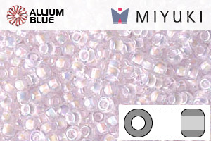 MIYUKI Round Rocailles Seed Beads (RR11-0272) 11/0 Small - Pink Lined Crystal AB - Haga Click en la Imagen para Cerrar