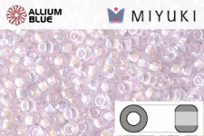 MIYUKI Round Rocailles Seed Beads (RR11-0272) 11/0 Small - Pink Lined Crystal AB
