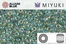 MIYUKI Round Rocailles Seed Beads (RR11-0277) 11/0 Small - Lime Lined Crystal AB