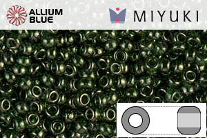 MIYUKI Round Seed Beads (RR11-0306) - Olive Green Gold Luster - 关闭视窗 >> 可点击图片