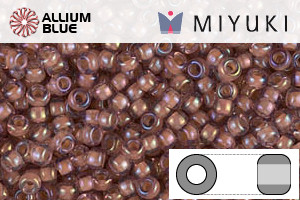 MIYUKI Round Rocailles Seed Beads (RR11-0337) 11/0 Small - Peach Lined Amethyst - Haga Click en la Imagen para Cerrar