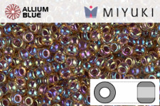 MIYUKI Round Rocailles Seed Beads (RR11-0342) 11/0 Small - Inside Dyed Amethyst Gold AB