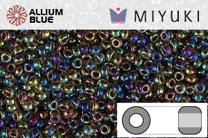MIYUKI Round Rocailles Seed Beads (RR11-0343) 11/0 Small - Blue Lined Light Topaz AB - Haga Click en la Imagen para Cerrar