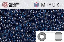 MIYUKI丸シードビーズ (RR11-0358) 丸小ビーズ 11/0 - Ruby Lined Capri Blue