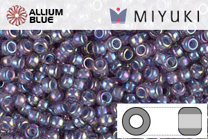 MIYUKI Round Seed Beads (RR11-0360) - Aqua Lined Amethyst AB - 關閉視窗 >> 可點擊圖片
