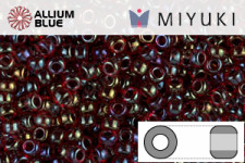 MIYUKI Round Rocailles Seed Beads (RR11-0367) 11/0 Small - Garnet Lined Ruby AB