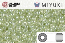 MIYUKI Round Rocailles Seed Beads (RR11-0371) 11/0 Small - Pale Moss Green Luster