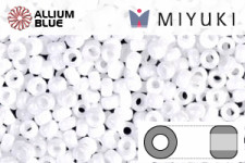 MIYUKI Round Rocailles Seed Beads (RR11-0402) 11/0 Small - Opaque White