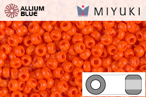 MIYUKI Round Seed Beads (RR11-0406) - Opaque Orange