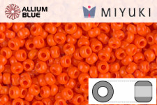 MIYUKI Round Rocailles Seed Beads (RR11-0406) 11/0 Small - Opaque Orange