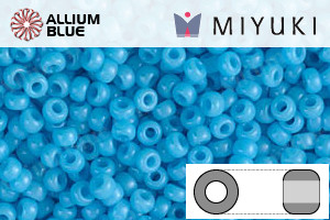 MIYUKI Round Seed Beads (RR11-0413) - Opaque Turquoise Blue - 關閉視窗 >> 可點擊圖片