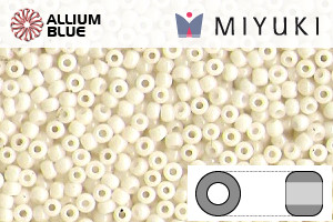 MIYUKI Round Rocailles Seed Beads (RR11-0421) 11/0 Small - Eggshell Opaque Luster