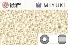 MIYUKI Round Rocailles Seed Beads (RR11-0421) 11/0 Small - Eggshell Opaque Luster